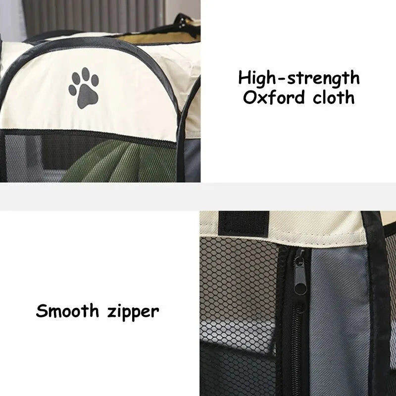 Portable Octagonal Pet Tent Kennel: Foldable Shelter for Pets of all sizes