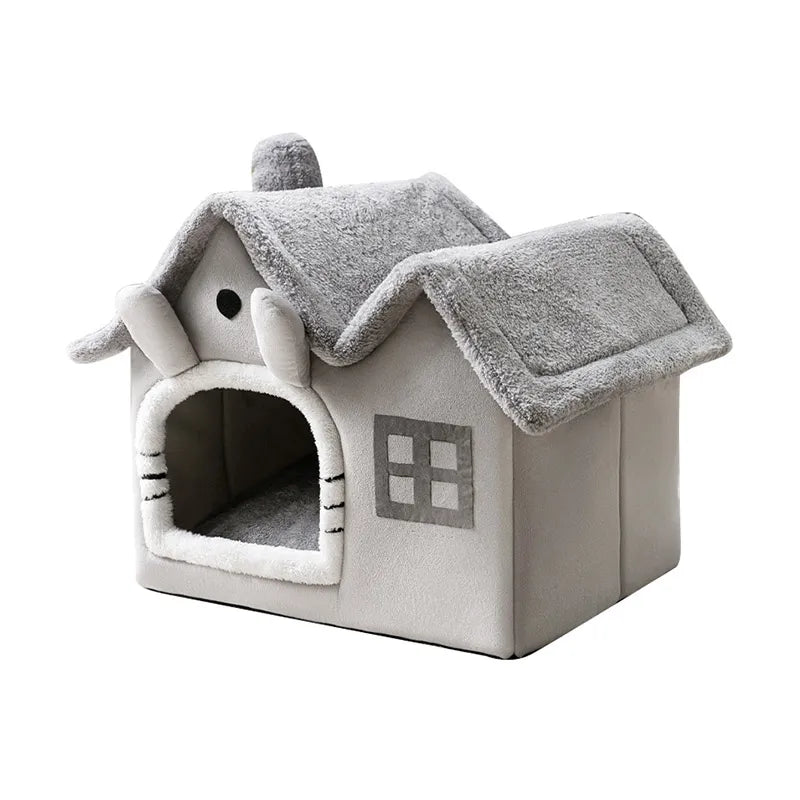 Foldable Cat House Winter Warm Bed