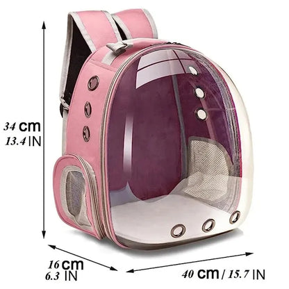 Transparent Capsule Cat Pet Carrier Backpack - Travel-Friendly Design