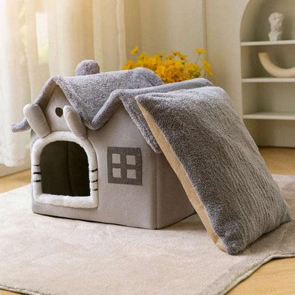 Foldable Cat House Winter Warm Bed