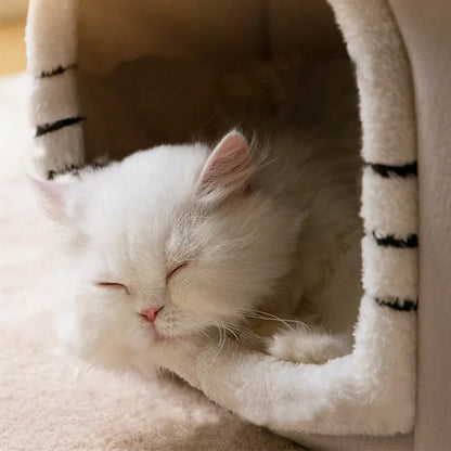 Foldable Cat House Winter Warm Bed