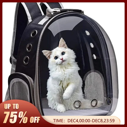 Transparent Capsule Cat Pet Carrier Backpack - Travel-Friendly Design